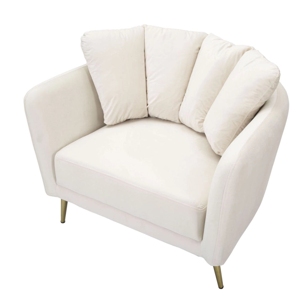 Poltrona VKH324, Beige, Legno, 88x77x74 cm