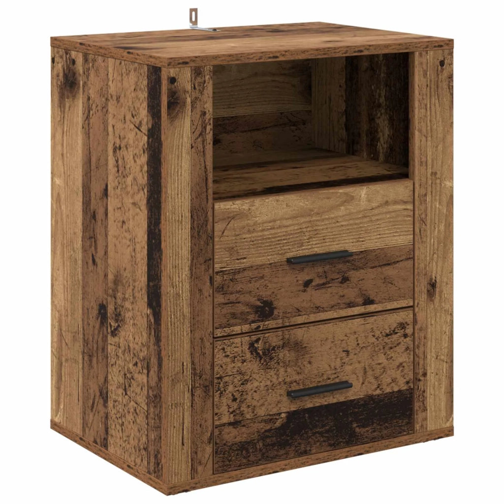 Armadio da Notte con cassetto Legno vecchio 35 x 50 x 60 cm 881078