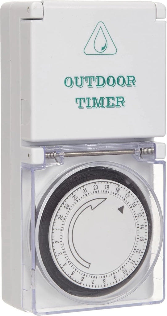 Programmatore giornaliero da esterno presa temporizzata con spina e presa 16A timer a disco IP per carichi fino a 3500W Proxe