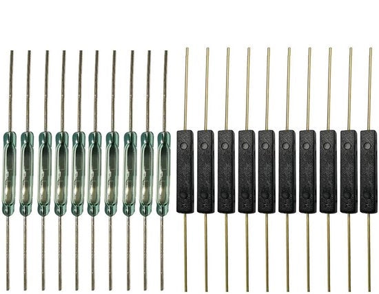 Interfaccia a rasoio in plastica - Interruttore a rasoio in vetro - Interruttore magnetico in dotazione - 10 pezzi - 2,5 mm x 14 mm - 2 mm x 14 mm - Adatto per...