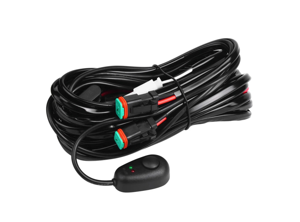 Kit Cablaggio per Barra LED per Offroad Camion ATV con Fusibile Interruttore ON/OFF e Relè Universale