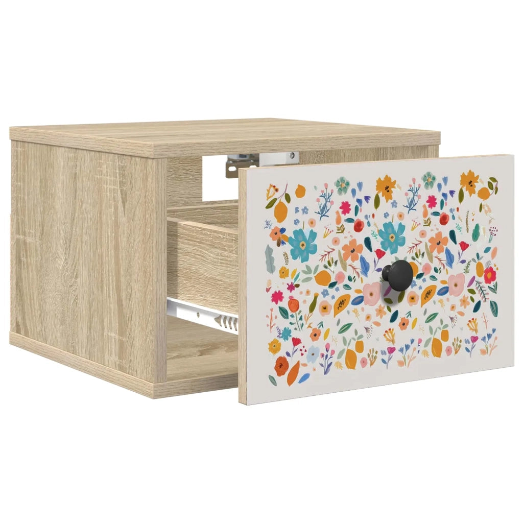 Mobiletto da comodino a parete MAINZ Rovere Sonoma 8007489