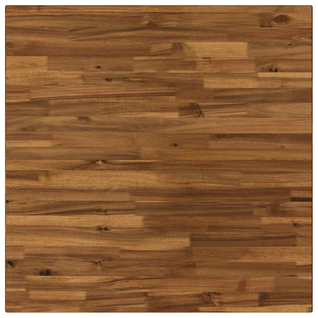 80 x 80 x 75 cm Legno di Acacia Massello Naturale e Bianco 938805