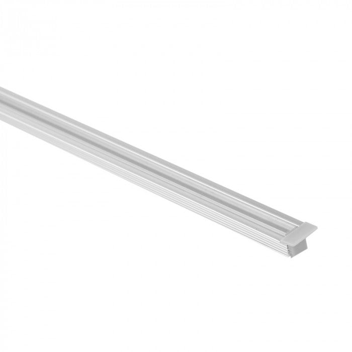 Profilo LED PW02 da incasso anodizzato trasparente 2m