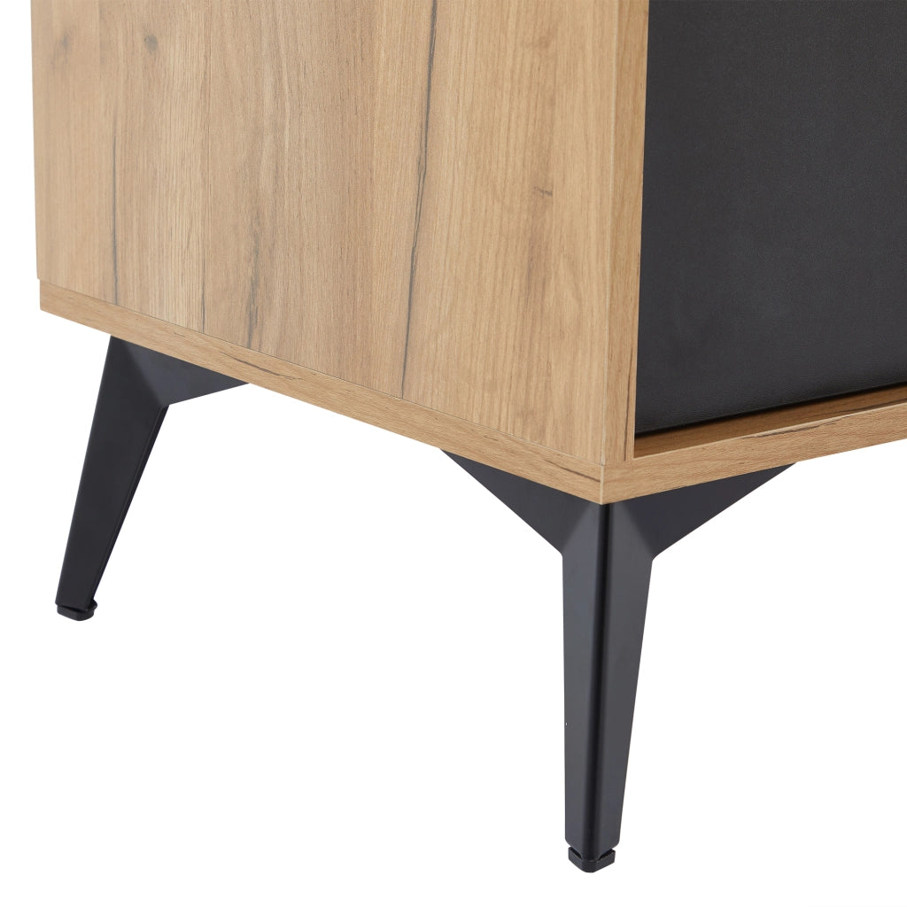 Mobile TV rustico 180 cm marrone e nero