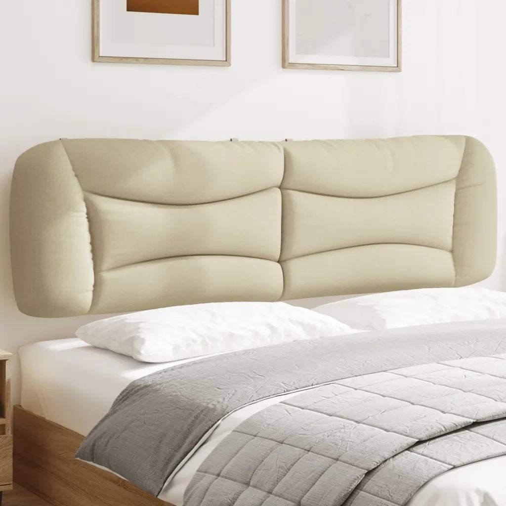 Cuscino Testiera Hvar Crema 180 cm in Tessuto 374605