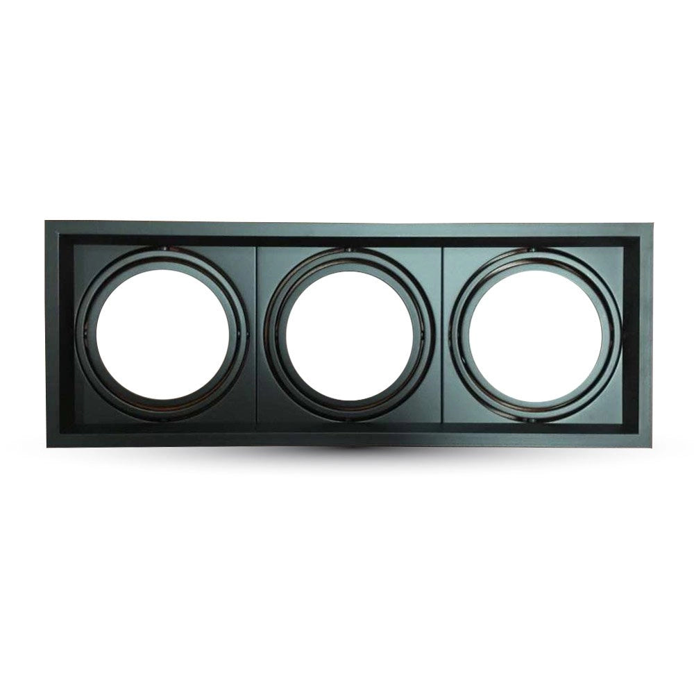 V-TAC VT-7223 Portafaretto Porta AR111 Triplo Colore Nero - SKU 35831