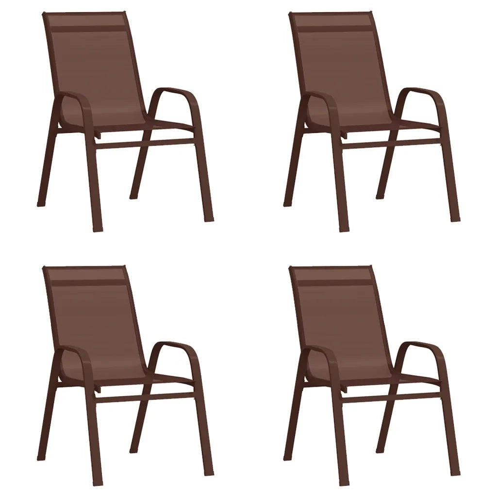 Set da Pranzo da Giardino 5 pz Marrone e Nero 3095983