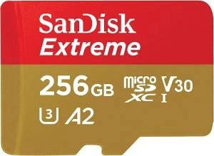 Sandisk extreme microsd 256gb c10 uhs-i sdxc 190mb/s - SDSQXAV-256G-GN6MA