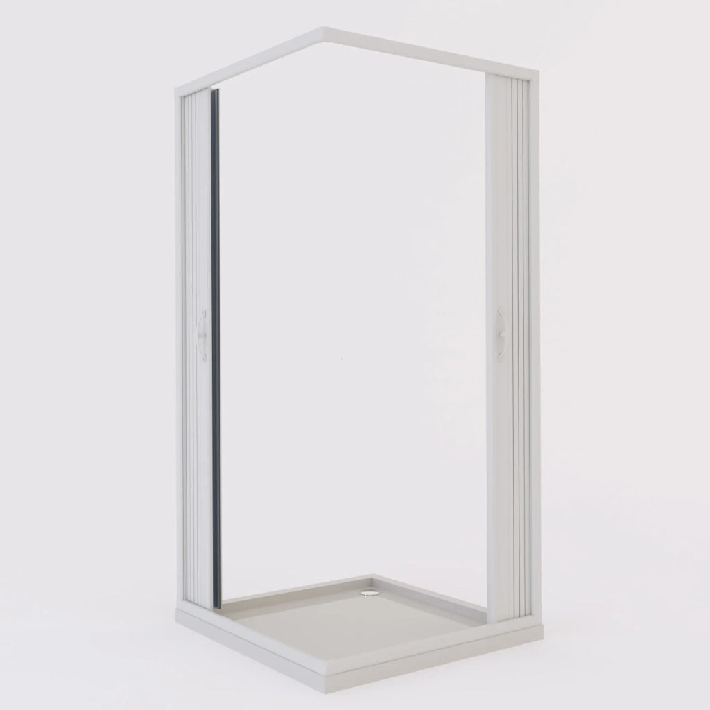 Box doccia a soffietto in PVC 70x70 cm H 185 mod. Aster con apertura centrale