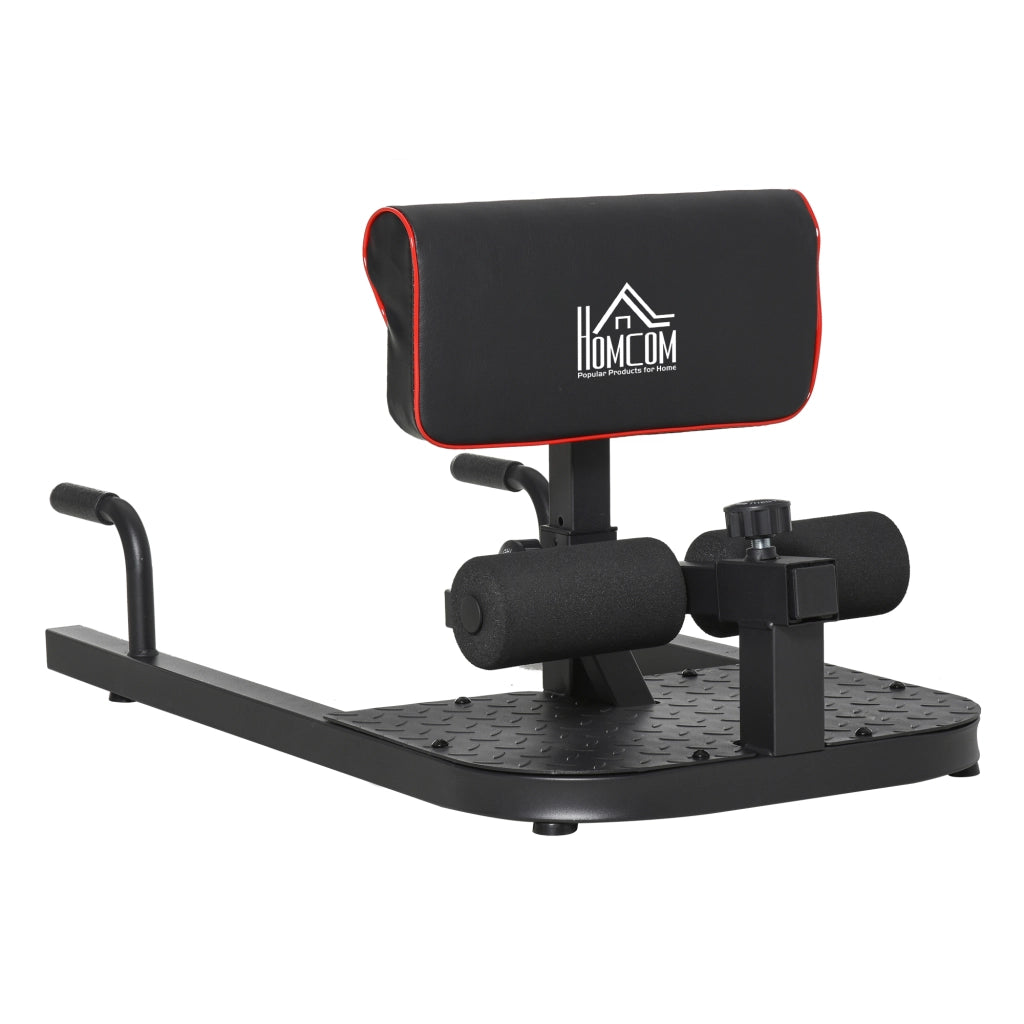 Macchina Squat 3 in 1, Macchina per Deep Sissy Squat Sit Up Push Up Regolabile Acciaio, Multifunzione, per Fitness, Allenamento, Leg Press, Addominali e Flessioni, Nero