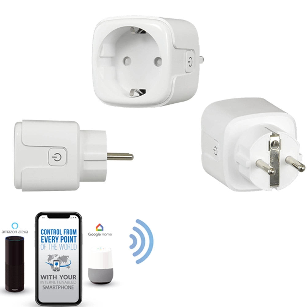 Trade Shop - Presa Wifi Intelligente Smart Timer Alexa Google Home Ios Android Per Domotica -