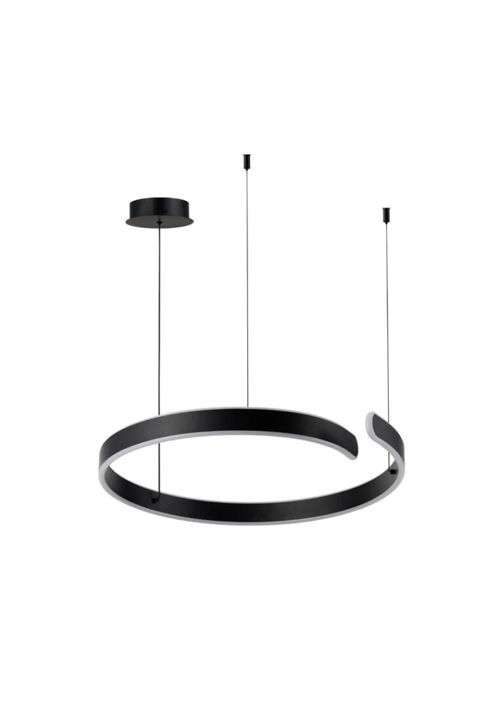 Lampada a sospensione LED nera tonda 45W CCT Rabalux