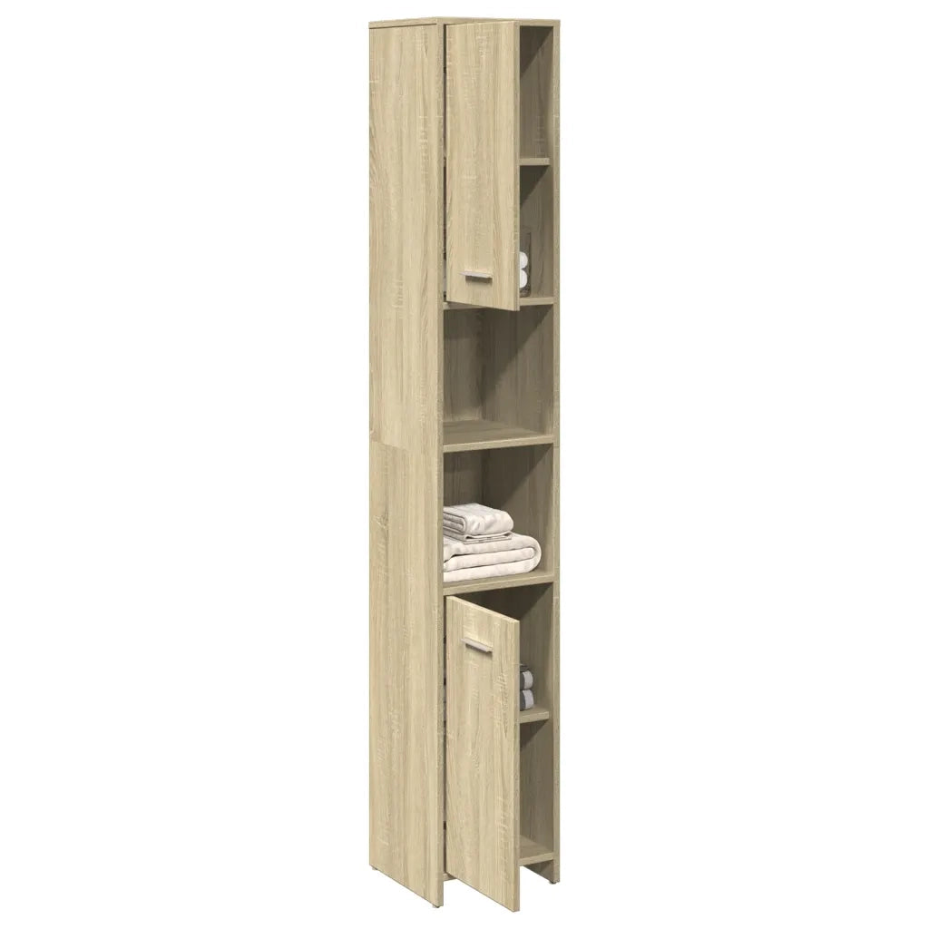 Mobile da Bagno Rovere Sonoma 30x30x183,5 cm Legno tecnico 849602