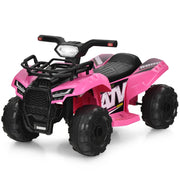 Auto elettrica per bambini con ruote resistenti musica clacson luce LED manubrio, Veicolo ATV a batteria Rosa-Macchinine giocattoli