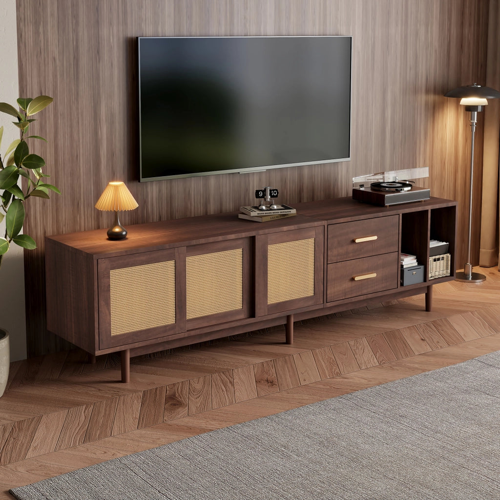 Mobile TV da 190 cm marrone in MDF