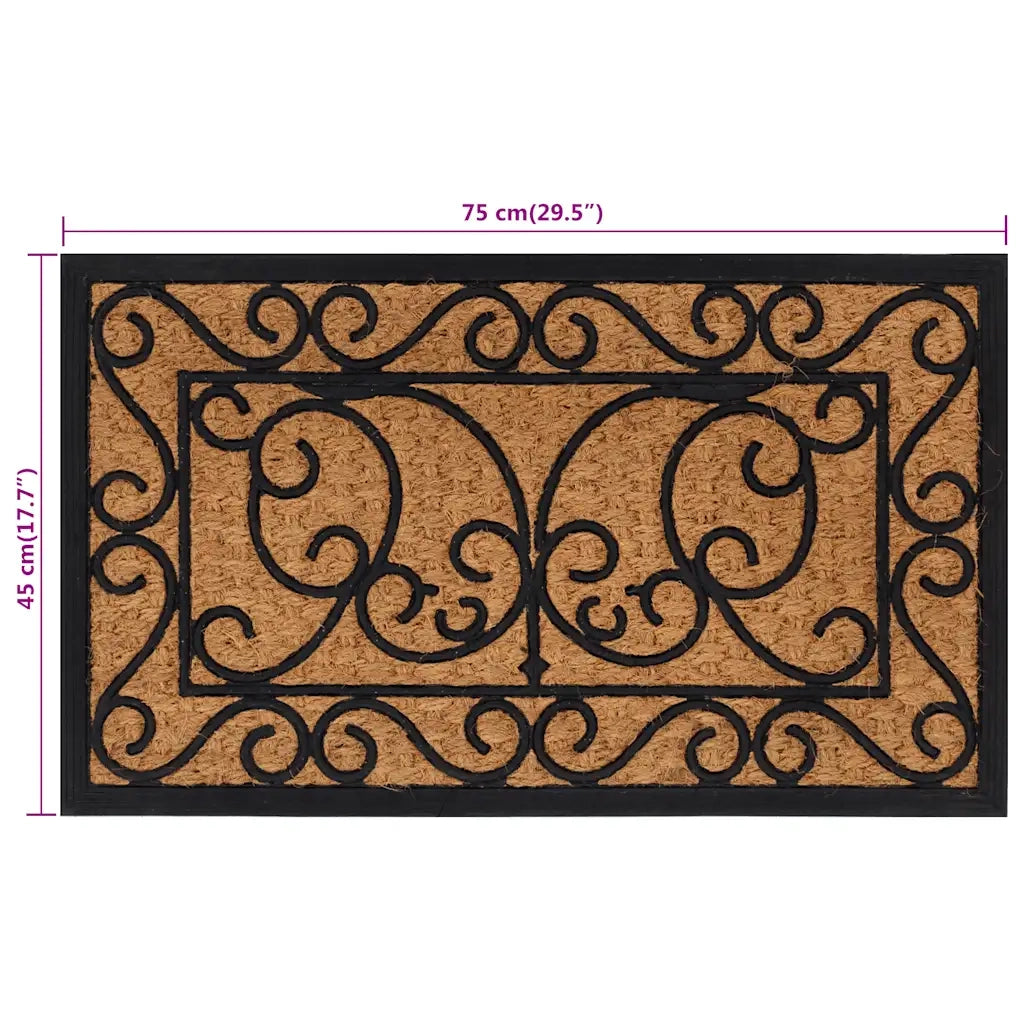 Zerbino | Tappetino Rettangolare 45x75 cm in Gomma e Fibra di Cocco