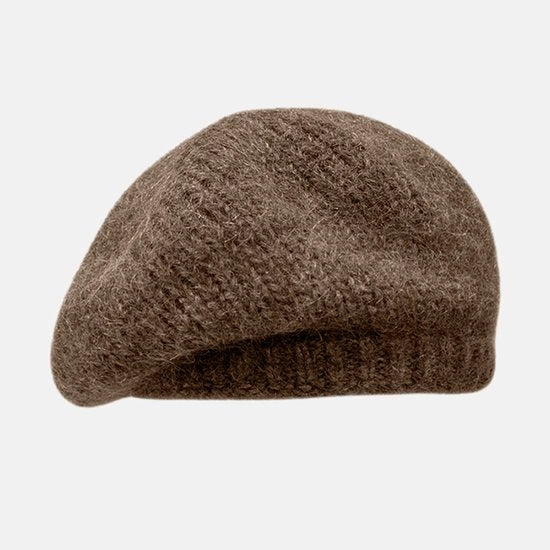 Cappello in lana tricotato per donne, cuffia da pittore in plu, versatile, lusinghiero per capelli più grandi e fa sembrare il viso più piccolo, cappello in lana tricotato.