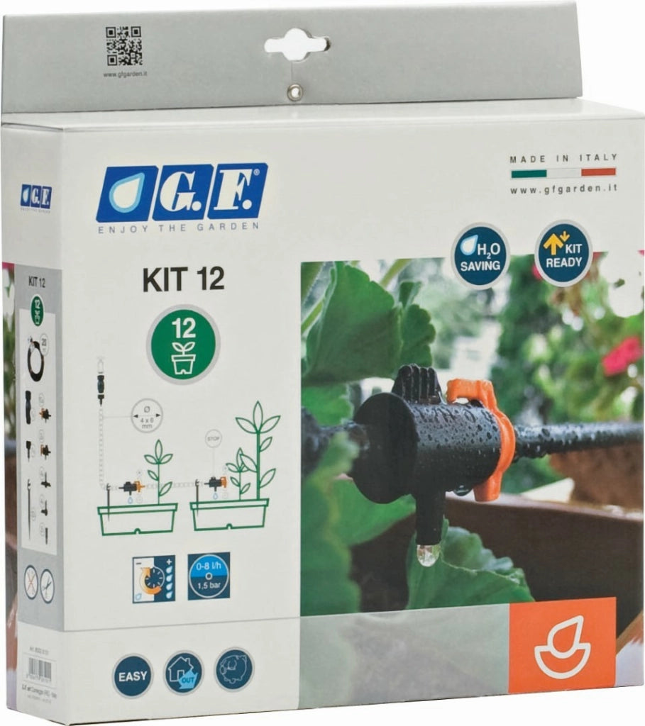 Kit Goccia A Goccia Per Irrigare Fino A 12 Vasi - G.F.