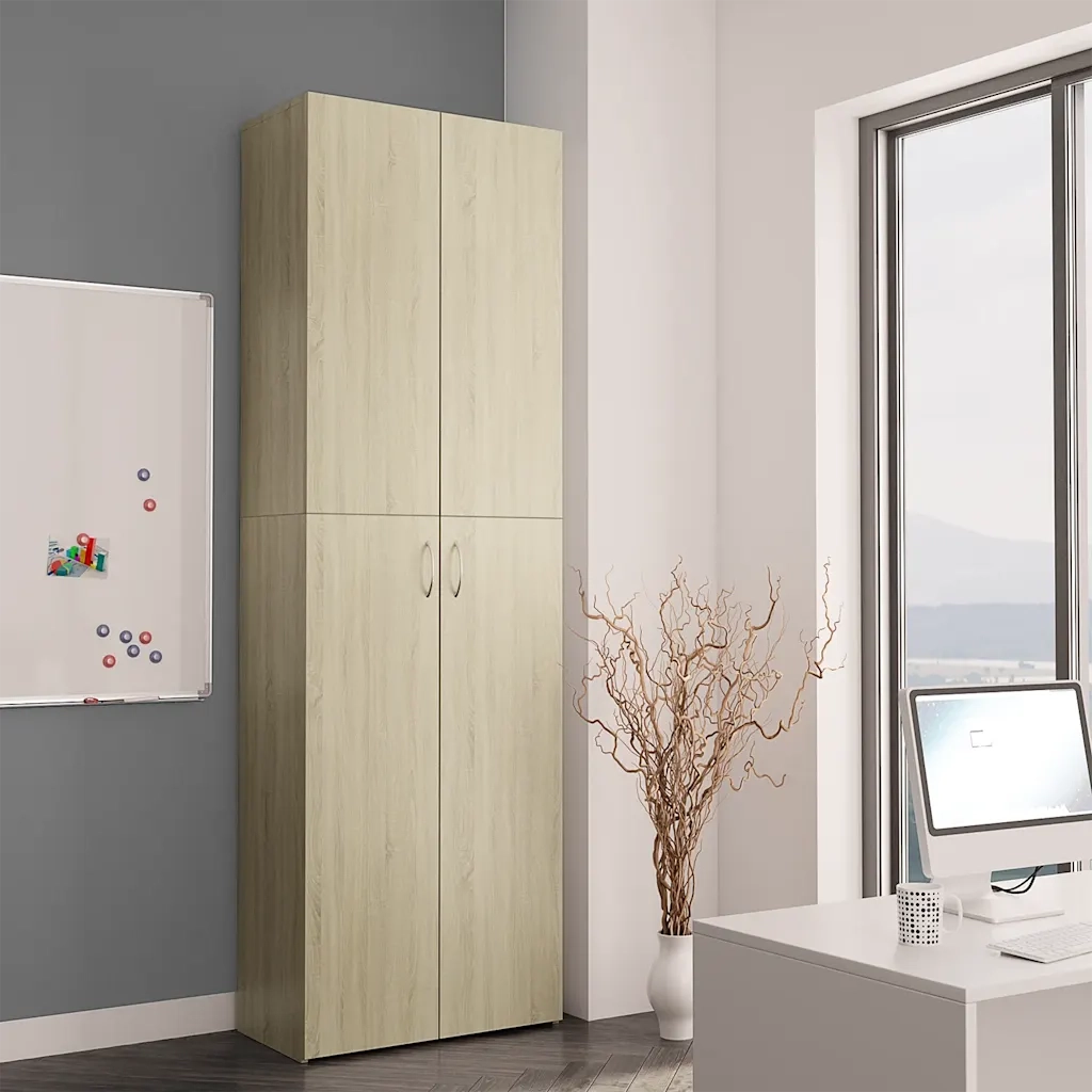 Armadio per Ufficio Rovere Sonoma 60x32x190cm Legno Multistrato CFW4079314