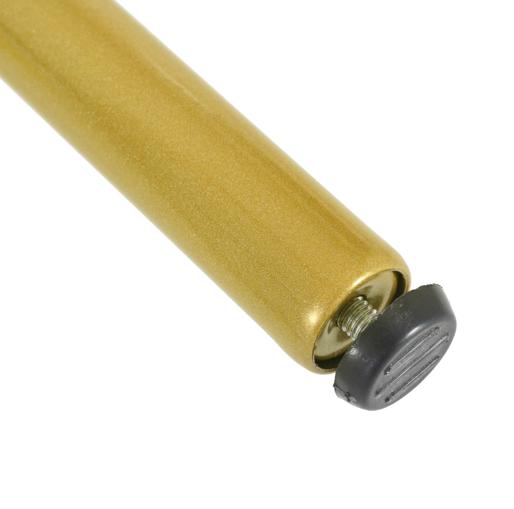Tavolino laterale ULEVR ?50x51 cm con 2 cassetti, gambe regolabili e finitura effetto marmo bianco e oro