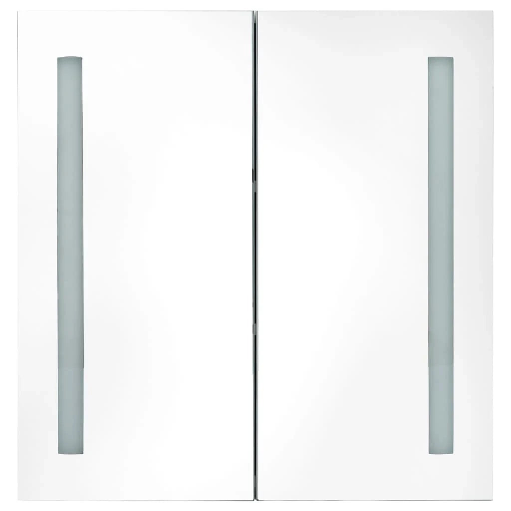 Mobile da bagno con specchio LED 62 x 14 x 60 cm MDF grigio 02_0006606