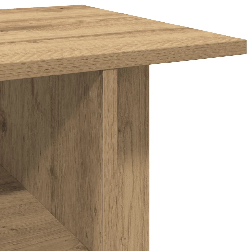 Mobile TV Ruote Rovere Artigianale 80x40x45cm Legno Multistrato