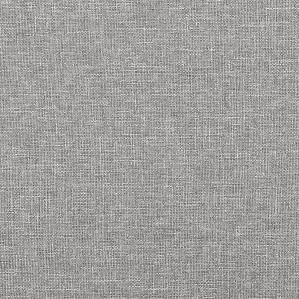 Testiera | Testata ad Orecchio Grigio Chiaro 203x23x118/128 cm in Tessuto