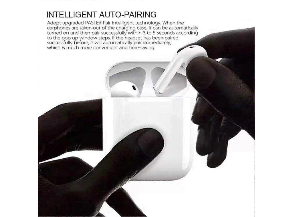 Auricolari Bluetooth 5.0 Wireless i12 TWS - Cuffie Senza Fili Stereo con Custodia di Ricarica Microfono Integrato e Comandi Touch Compatibili con iOS e Android copia