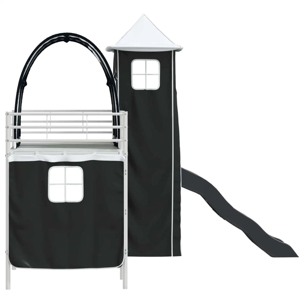 Struttura del letto loft per bambini Bianco e Nero 75 x 190 cm 42020892