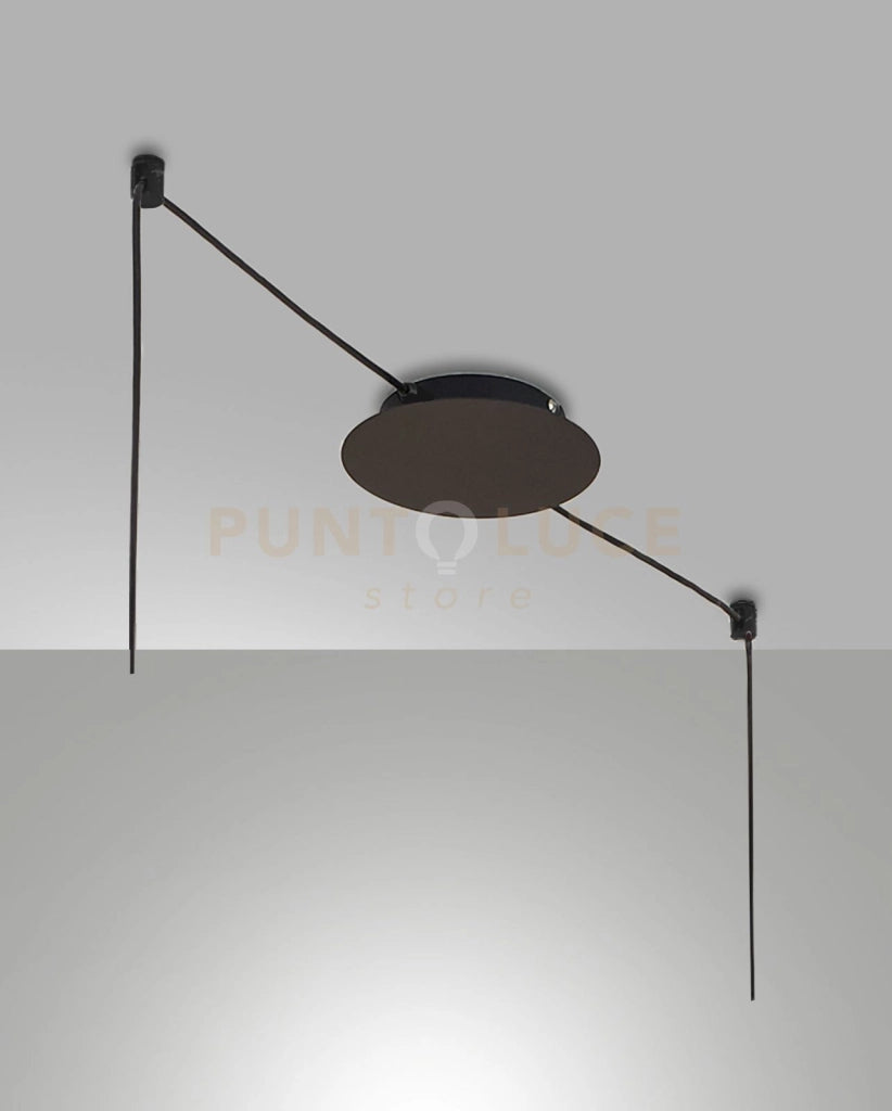 3749-52-101 EDISON MONTATURA NERA TONDA D.18CM 2 FORI