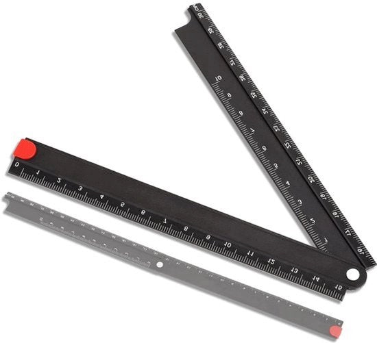 Liniaal magnetico pieghevole - Metallo - Nero - Produzione meccanica - Produzione vetraria - Accessori di riserva - Adatto per apparecchiature.