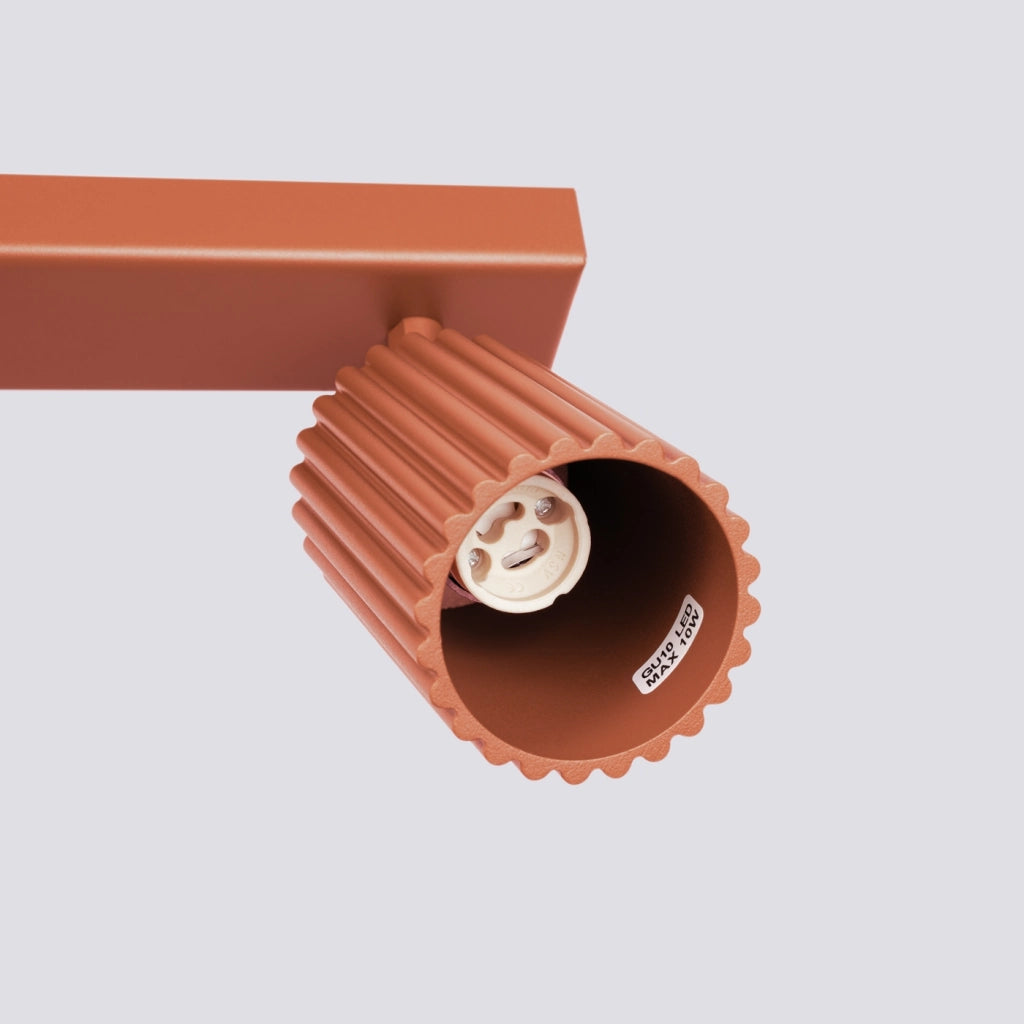 Lampada da soffitto KARBON 6L rosso ocra