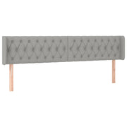 Testiera | Testata ad Orecchio Grigio Chiaro 183x16x78/88 cm in Tessuto