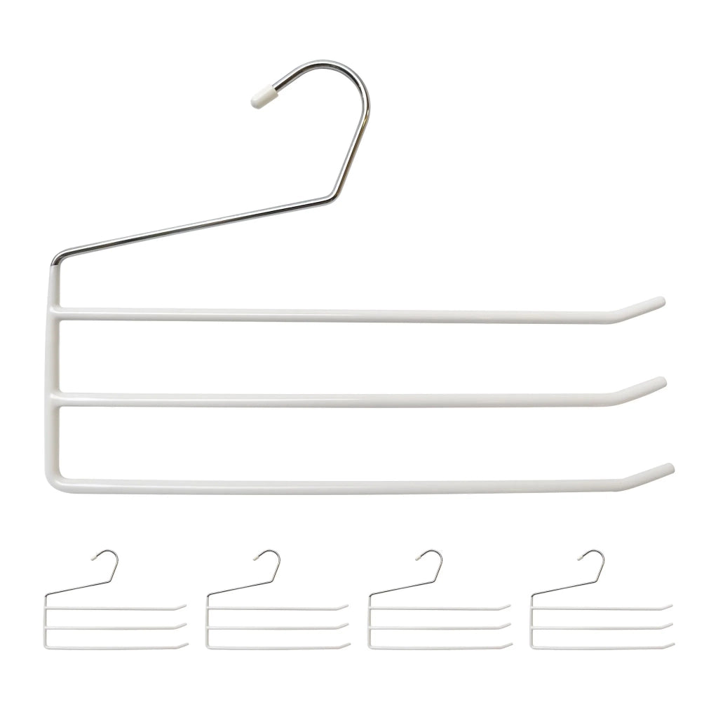 Set di 5 grucce multiple pratiche salva-spazio 23,5 x 33,5 x 0,5 cm in metallo nero 13_0017965