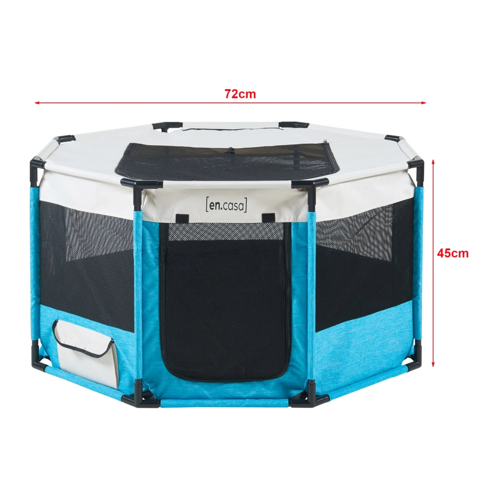Box per cani 72 x 72 x 45 cm blu 03_0010234