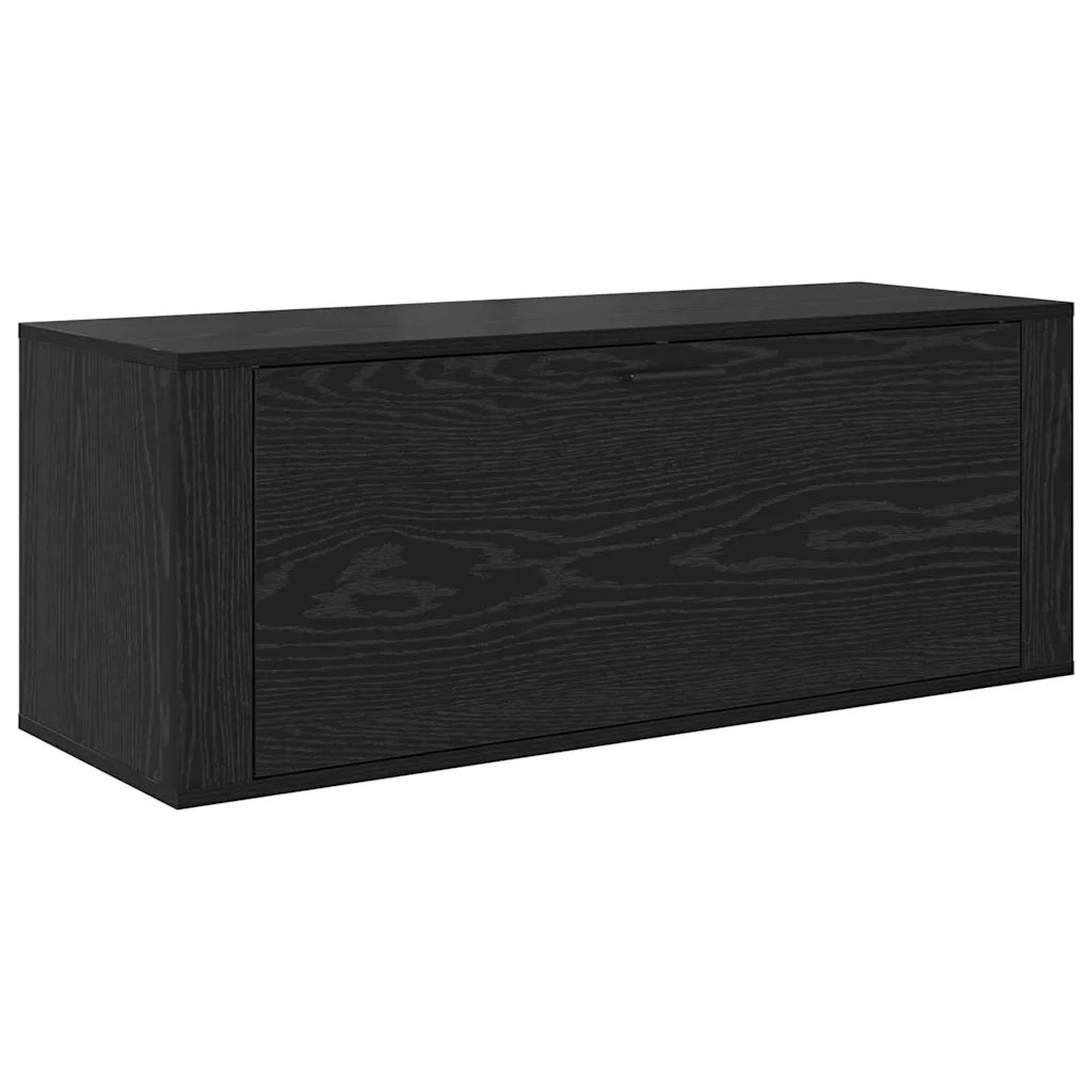 Mobile per scarpe con lo scaffale Rovere nero 100 x 35 x 38 cm 881020