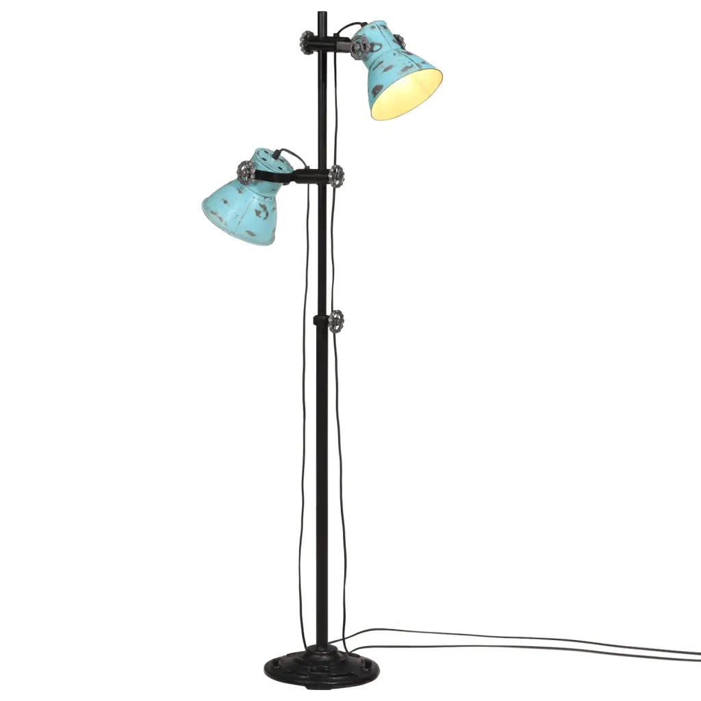Lampada da Terra 25 W Blu Anticato 25x25x90/140 cm E27 371846