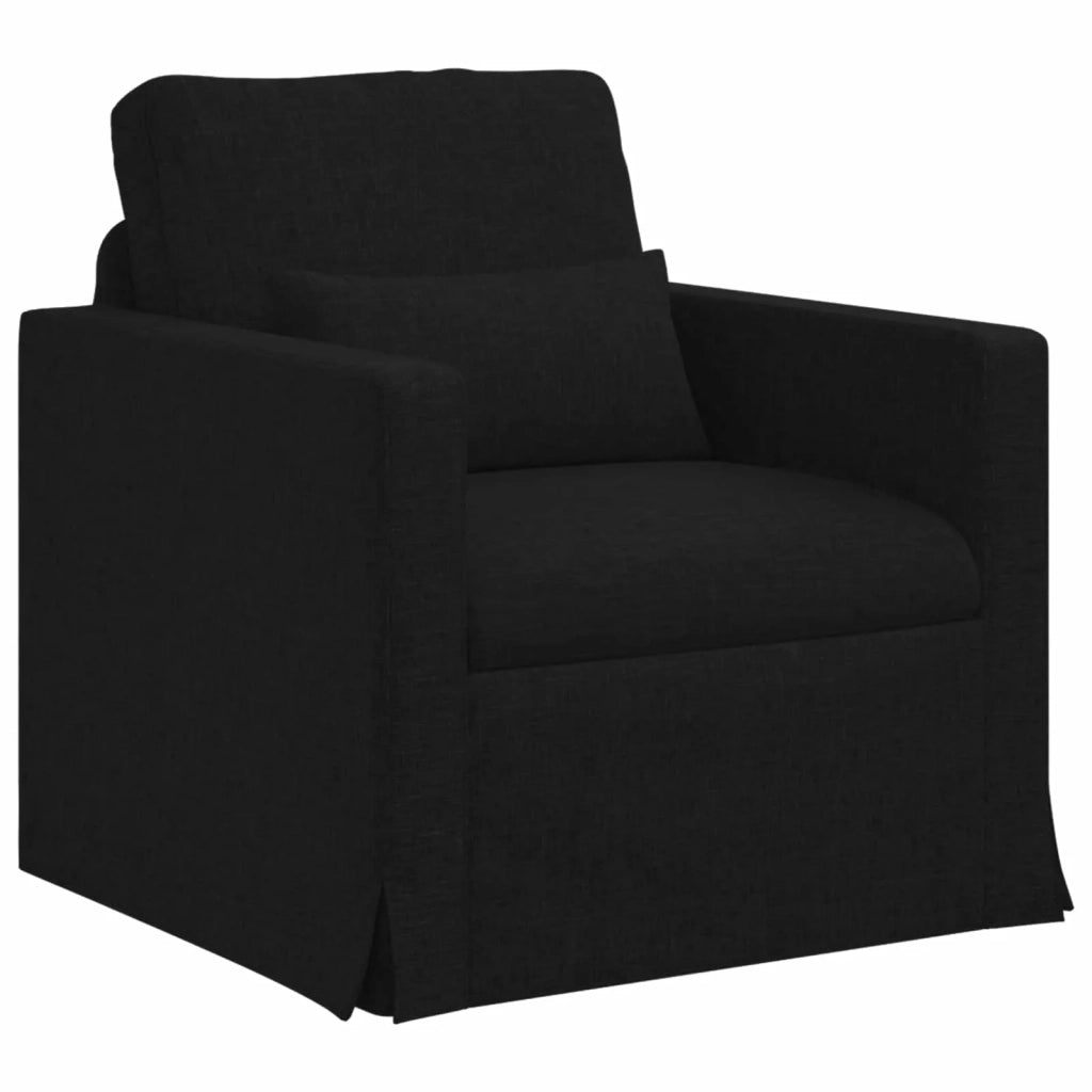 Set di divani 2 pcs Nero 158 x 78 x 80 cm Tessuto 3407539