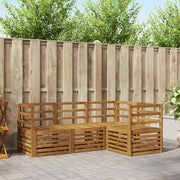 Set divani 4 pcs Naturale Legno di Acacia Massello 3374709
