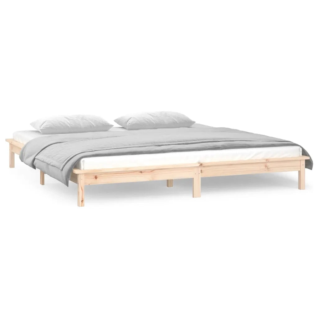 Giroletto con LED 180x200 cm Super King in Legno Massello 820621