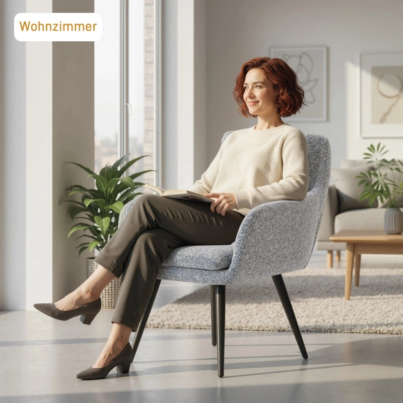 Poltrona 65x72x86 cm ergonomica in metallo grigio chiaro