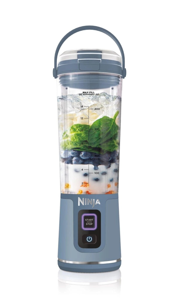 Ninja BC151EUNV Blast Frullatore Portatile Senza Fili 530 ml USB-C Trita Ghiaccio colore Blu Denim