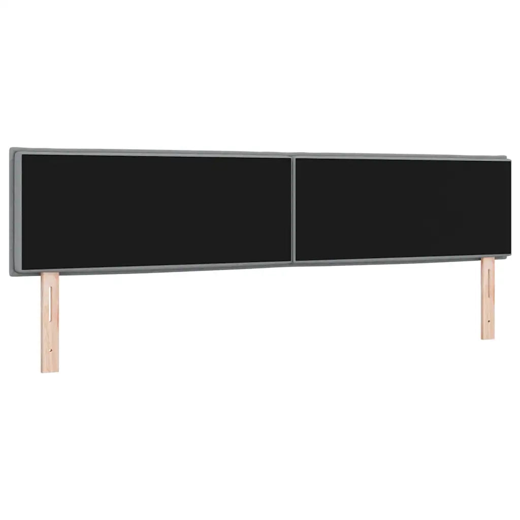 Testiera | Testata LED con strisce LED Grigio chiaro 200 cm Tessuto