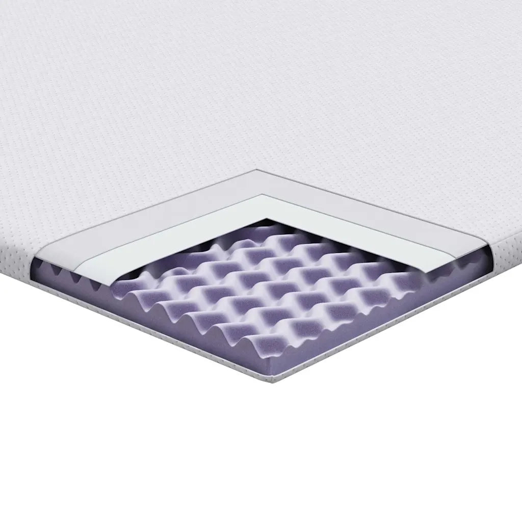 Topper per materasso Bianco 90 x 200 cm Tessuto Jacquard 4106201