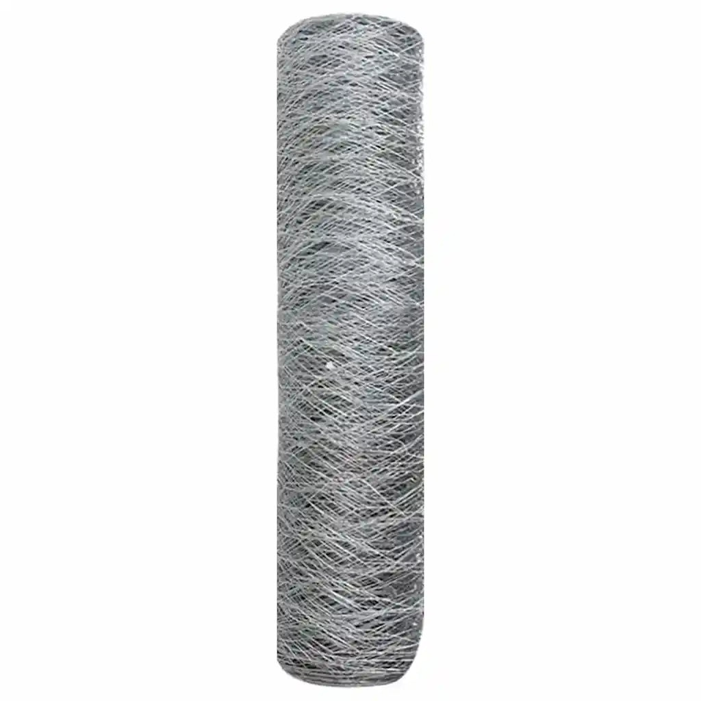 Recinzione Esagonale Argento 0,8 x 10 m Acciaio zincato 42005639