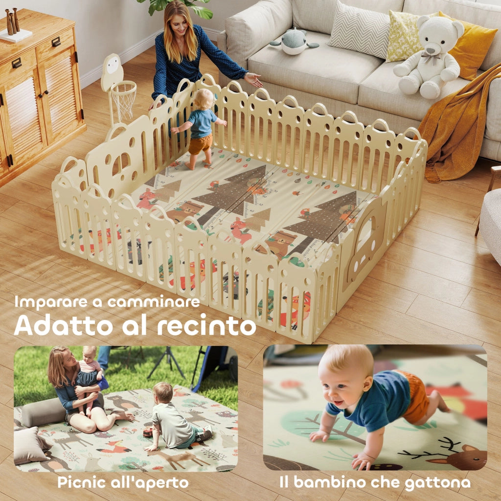 Tappeto per Bambini ¨C Minimal ¨C Multicolore in XPE 196x176x1.5 cm