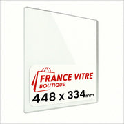 448 x 334 x 4 mm - Vetro per stufa a legna - vetro camino di ricambio - vetro per caminetto resistente al fuoco - France Vitre
