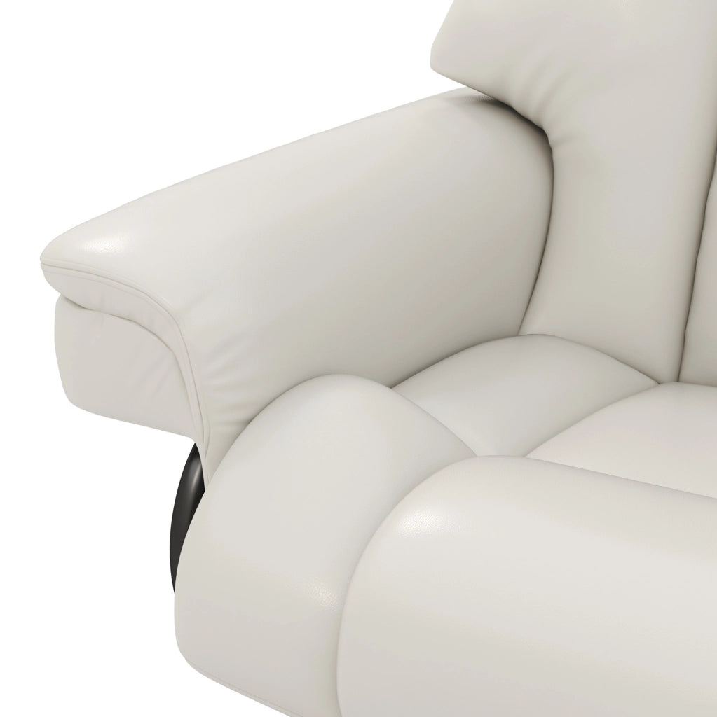 Poltrona relax girevole con poggiapiedi e massaggio crema