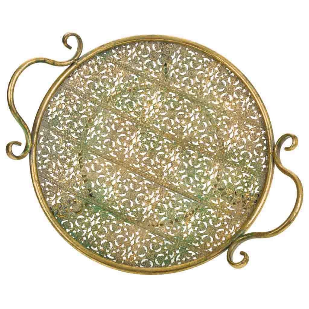 Centro metallo dorato 39x33x14h